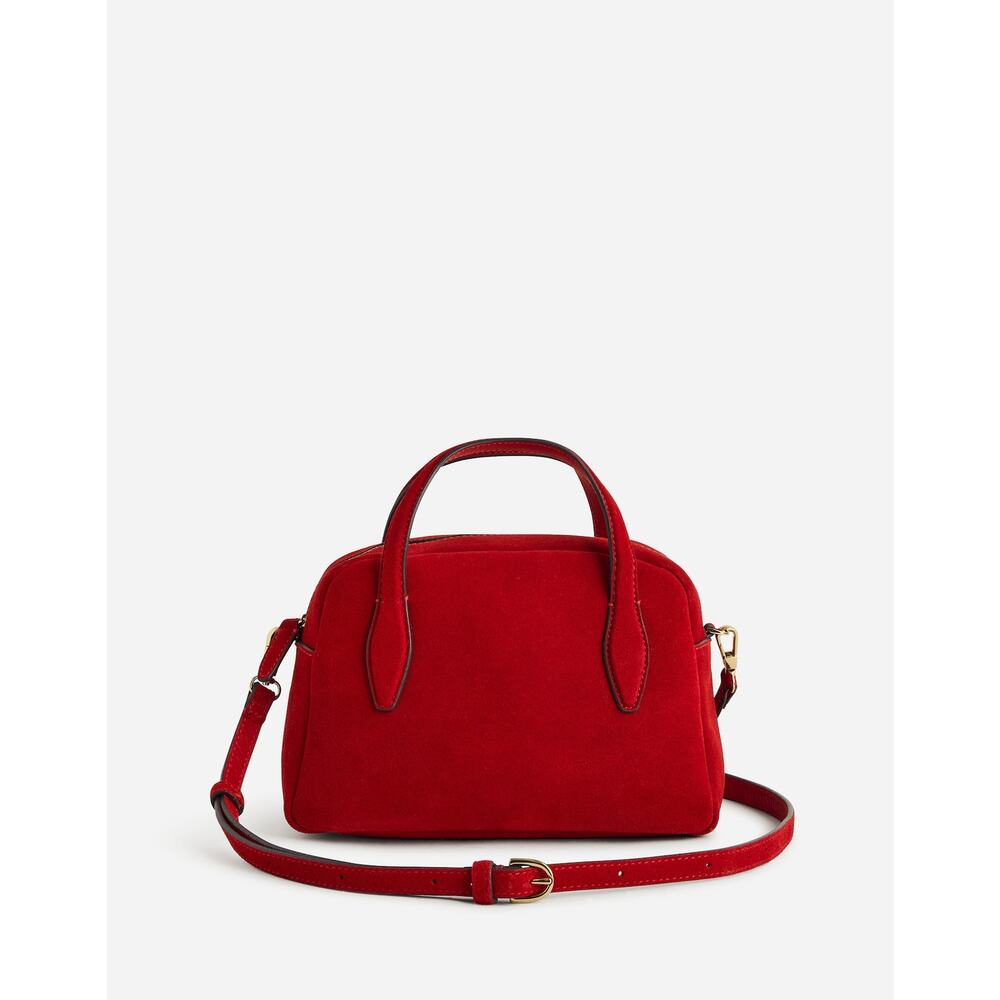 NWT Madewell The Small Suede Crossbody Bag Bandana Red - Picture 1 of 3